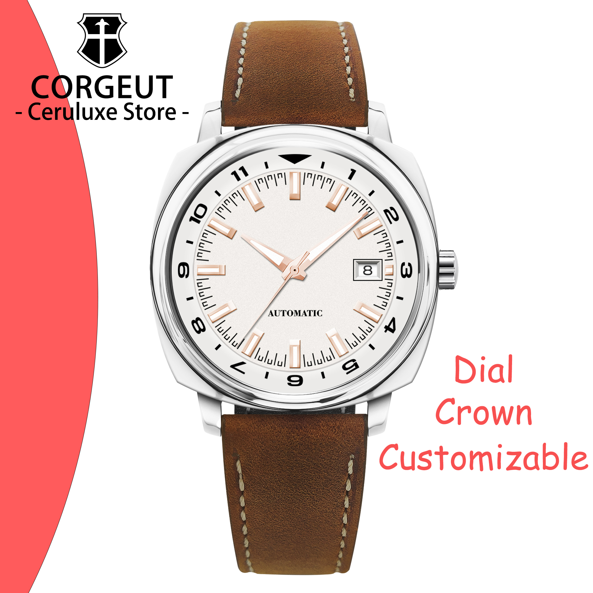 Luxury Watch Market - CUSTOM 42MM Stainless Steel Sapphire Glass