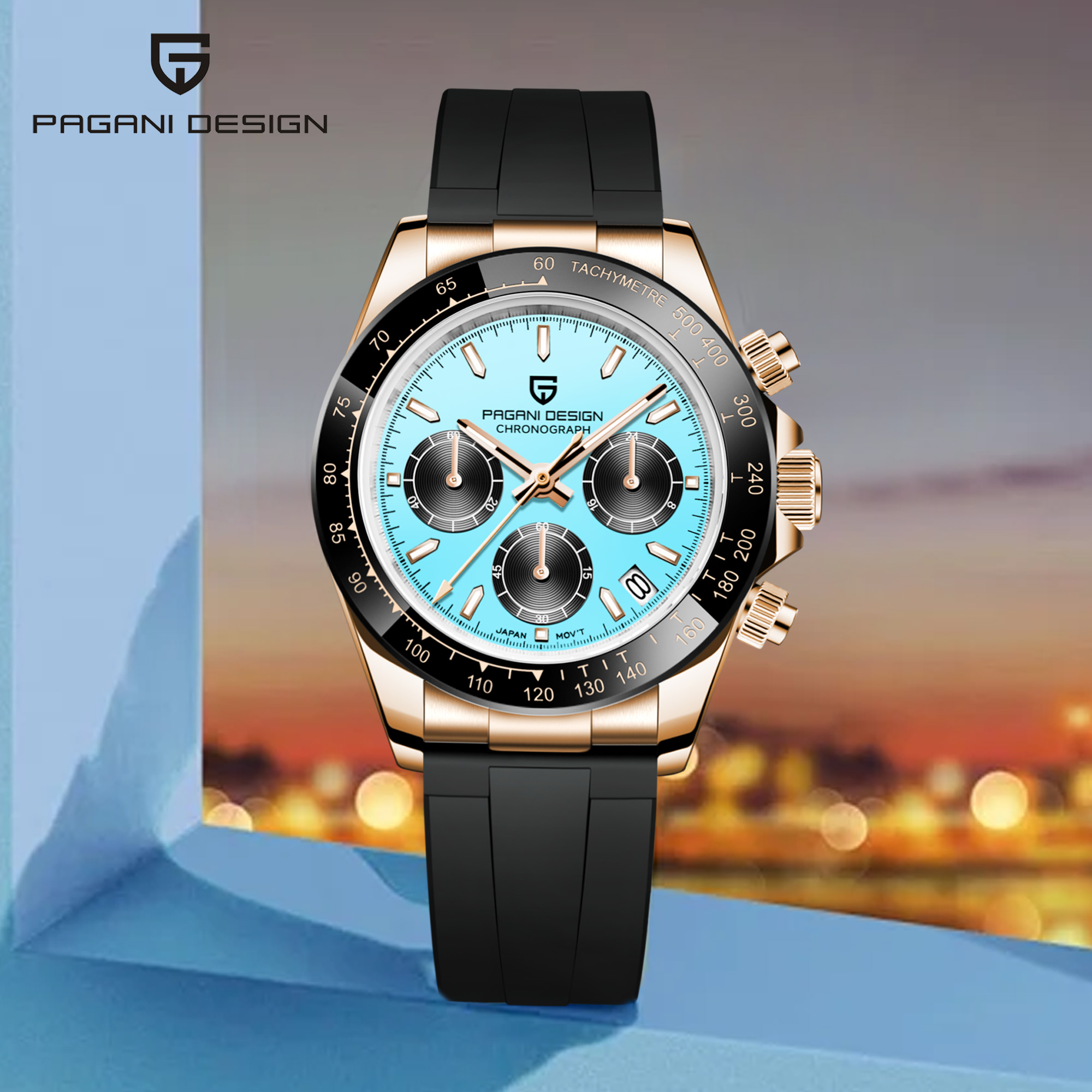 Luxury Watch In Japan - PAGANI DESIGN Mens Stop Watch Chronograph