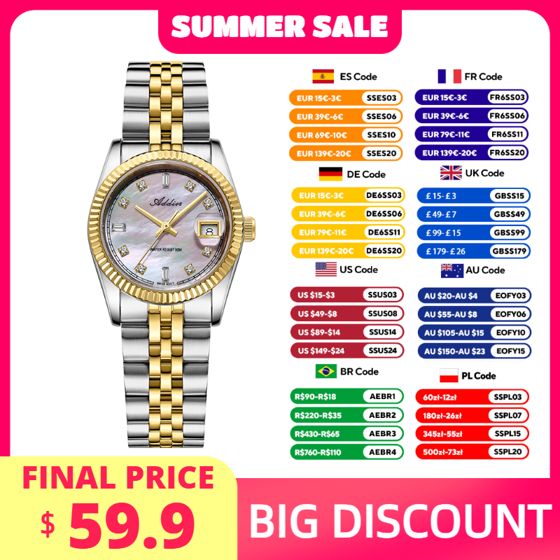Luxury Watch - ADDIES 585 Quartz Women's Watches Sapphire