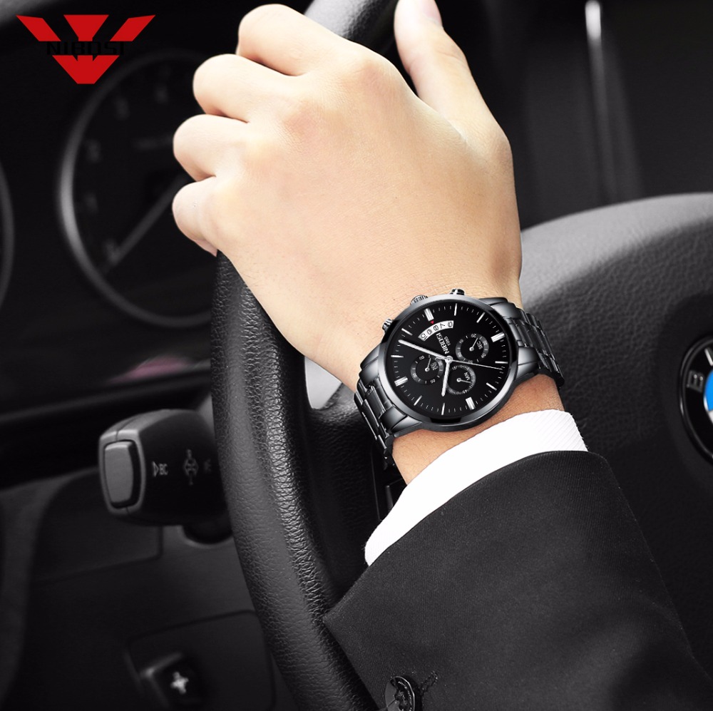 NIBOSI Stainless Steel Black Q - Luxury Watch Manufacturers avaliação e preço