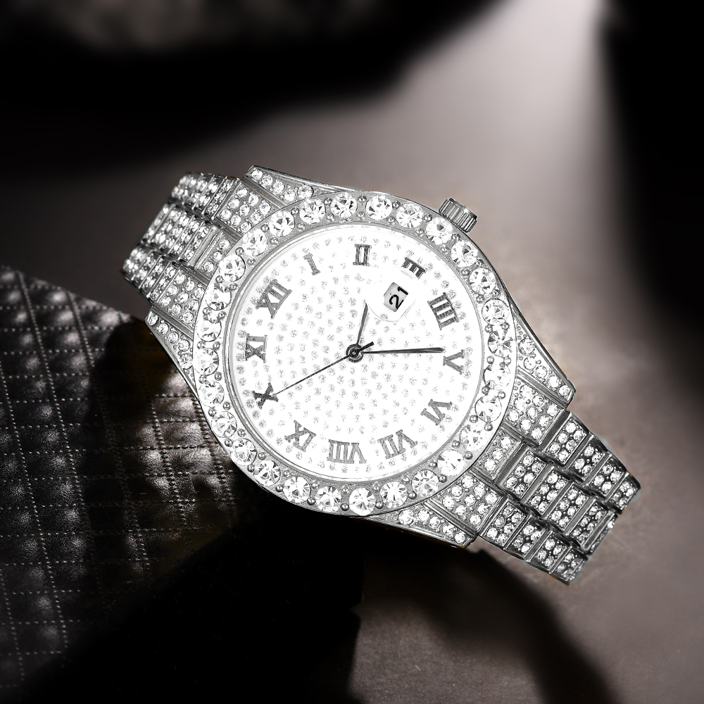 1 Hip-hop Full Diamond Silver  - Luxury Watch Market avaliação e preço