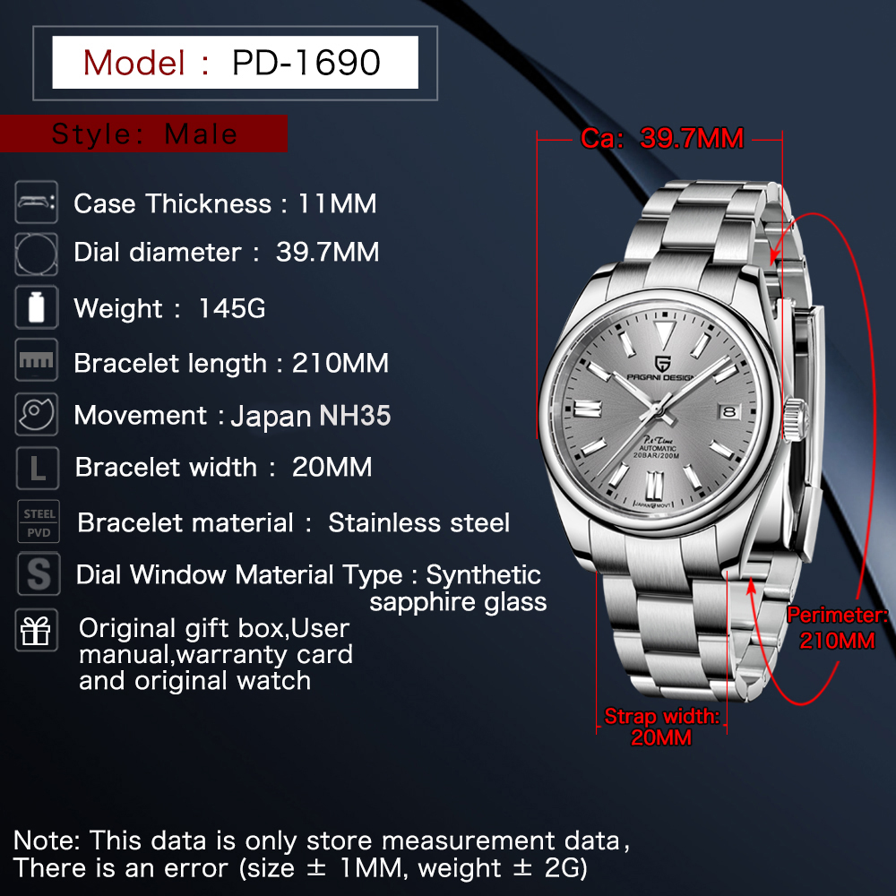 PAGANI DESIGN Luxury Classic M - Luxury Watch Store avaliação e preço