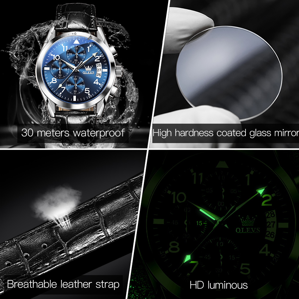 OLEVS 2878 Luxury Men's Watche - Luxury Watch Manufacturers avaliação e preço