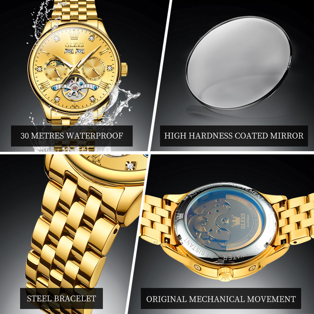 OLEVS 7023 Luxury Business Men - Luxury Watch Hd avaliação e preço