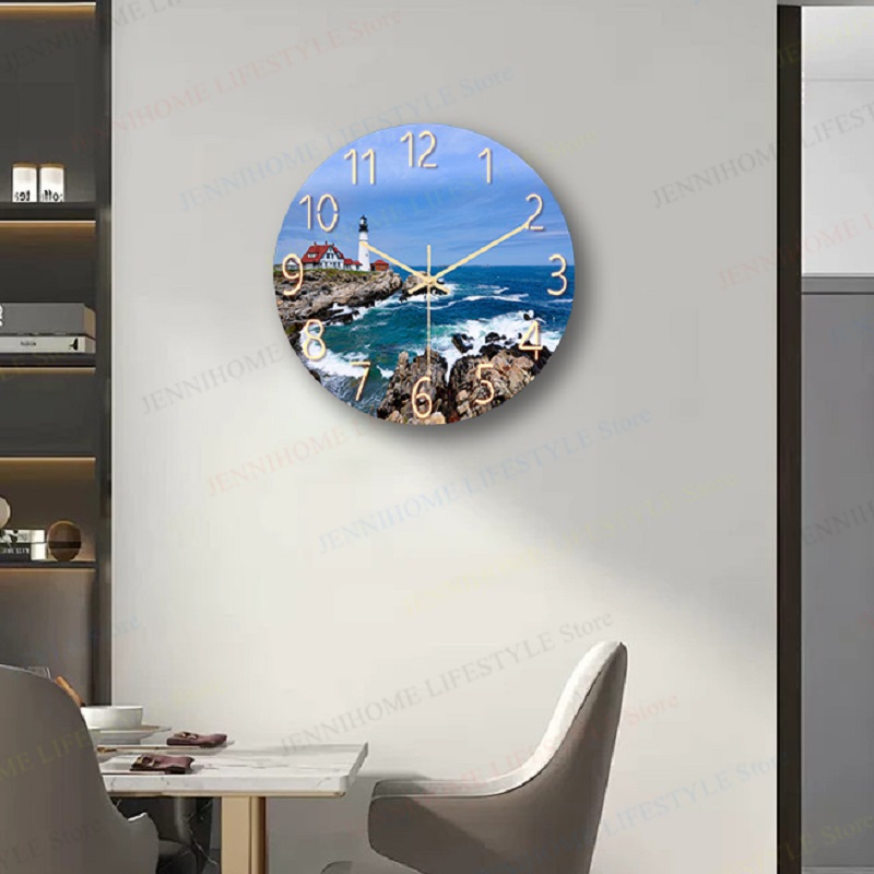 Beach Wall Clock Wall Art Cloc - Luxury Watch Europe avaliação e preço
