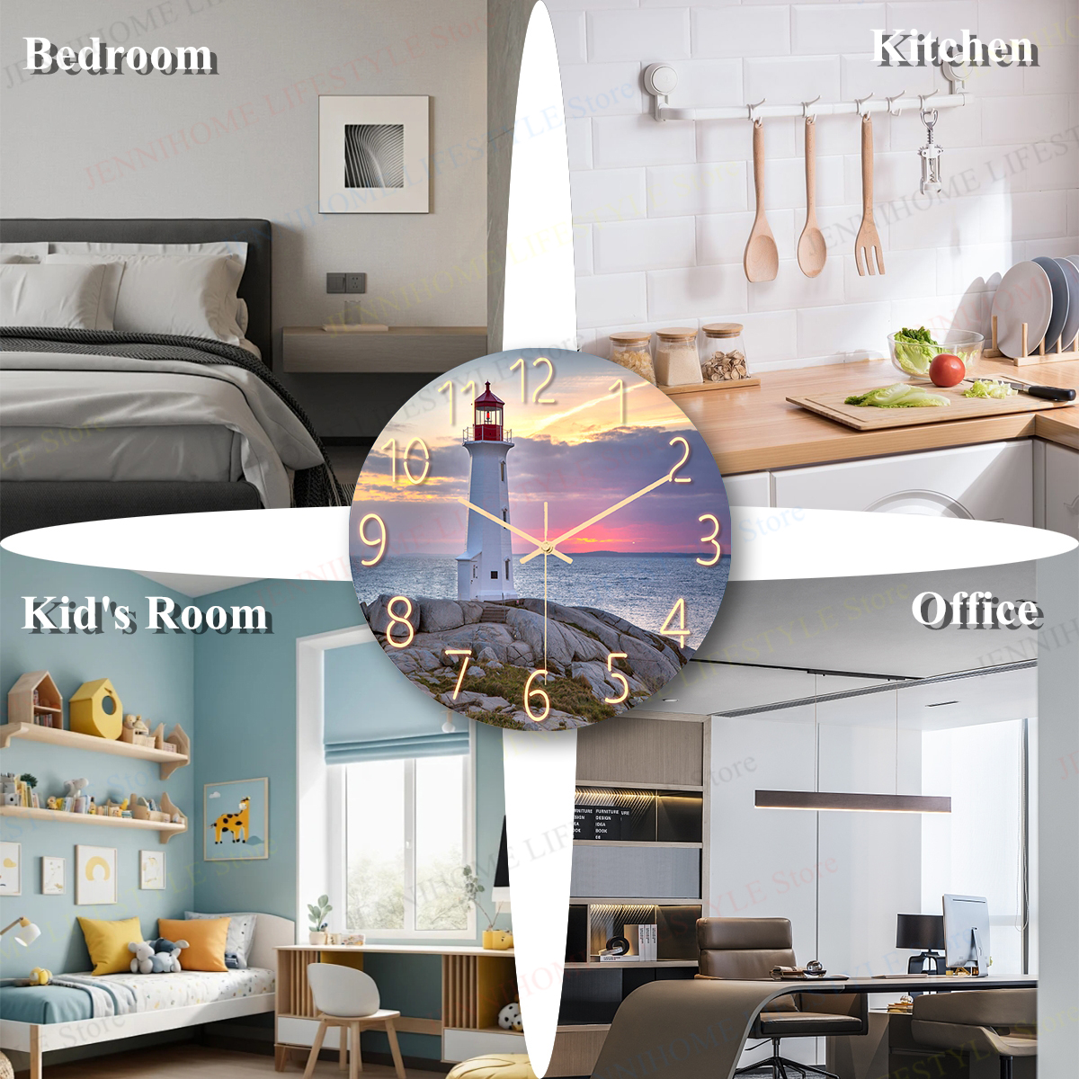 Beach Wall Clock Wall Art Cloc - Luxury Watch Europe avaliação e preço