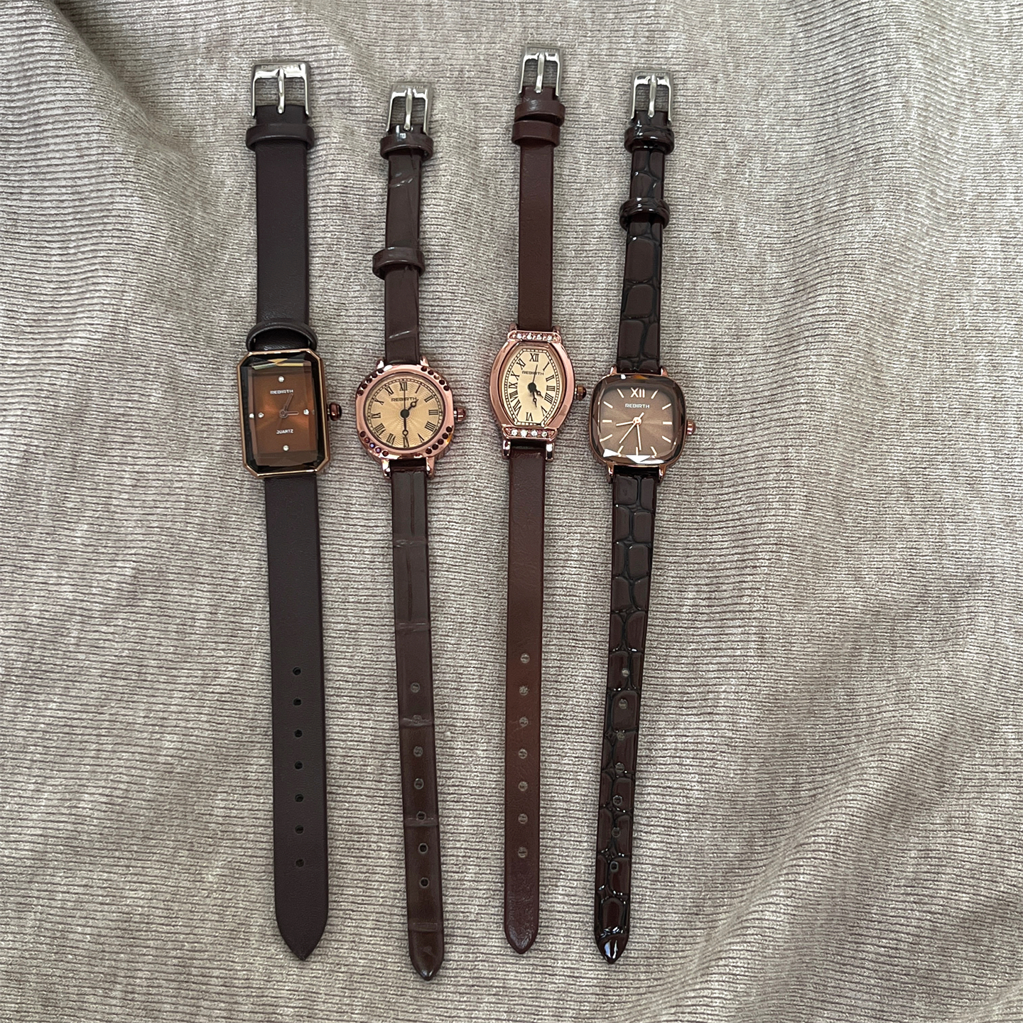 Brown retro square watch femal - Luxury Watch avaliação e preço