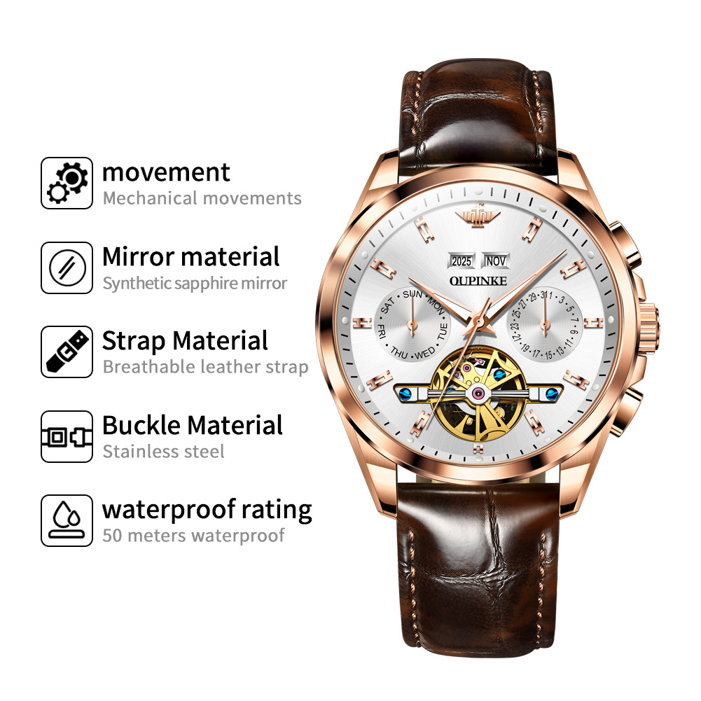 OUPINKE Men Watch Luxury Brand - Luxury Watch Hd avaliação e preço