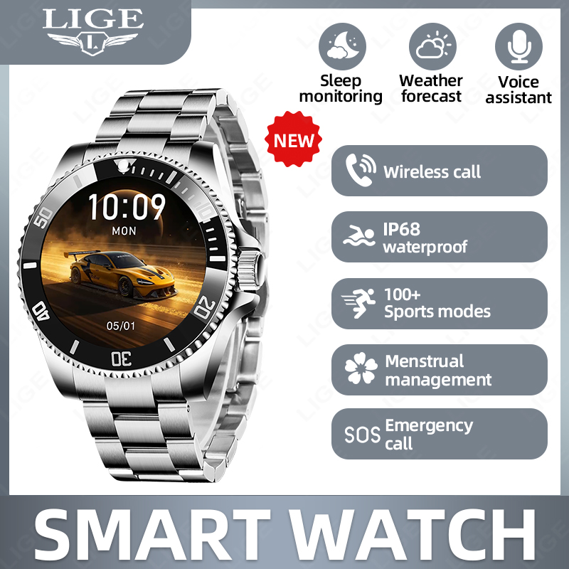 LIGE Business Smart Watch Men  - Luxury Watch Hd avaliação e preço