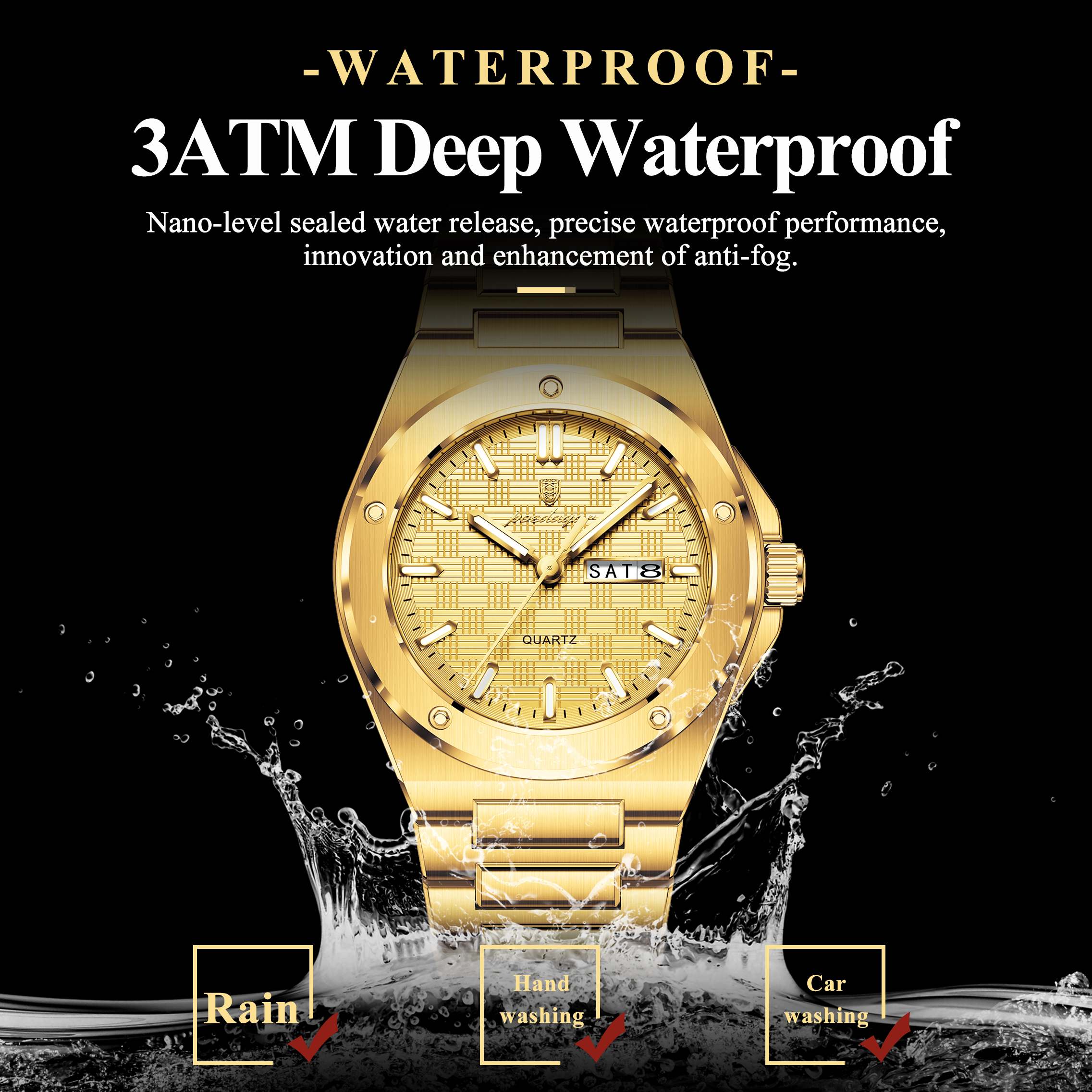 POEDAGAR Business Men Clock Da - Luxury Watch Unique avaliação e preço