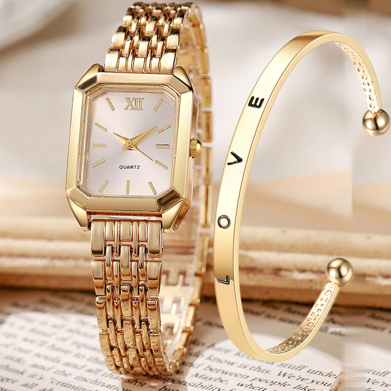 2PCS/set Luxury Women's Quartz - Lux Watch avaliação e preço