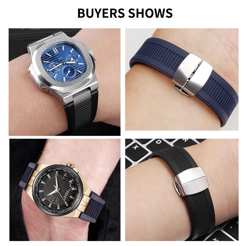 Luxury Silicone Watch Strap fo - Luxury Watch Patek Philippe avaliação e preço