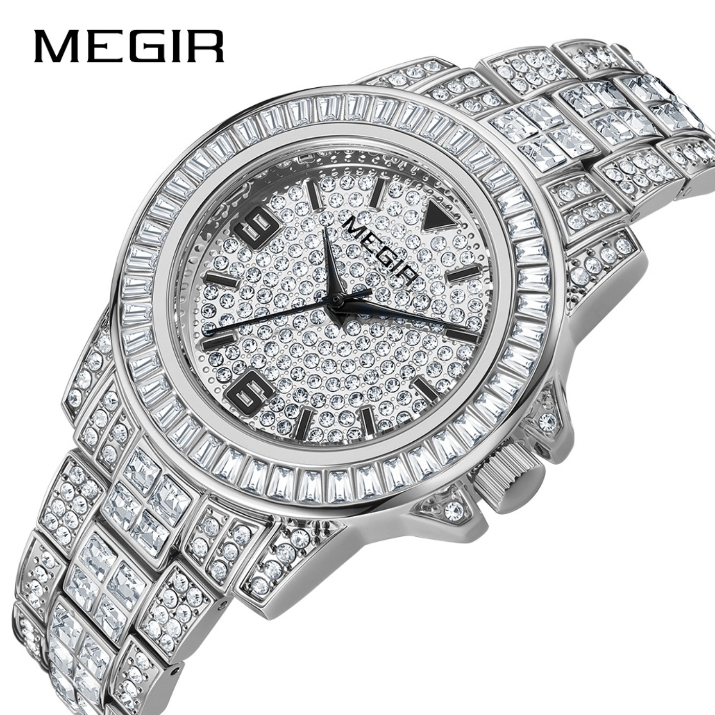 MEGIR Luxury Diamond Watches U - Luxury Watch Straps avaliação e preço