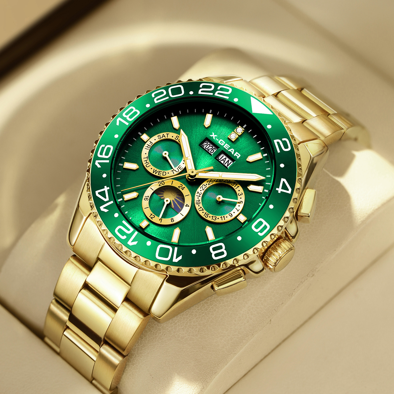 X-GEAR Men's Luxury Stainless  - Luxury X I Watch avaliação e preço