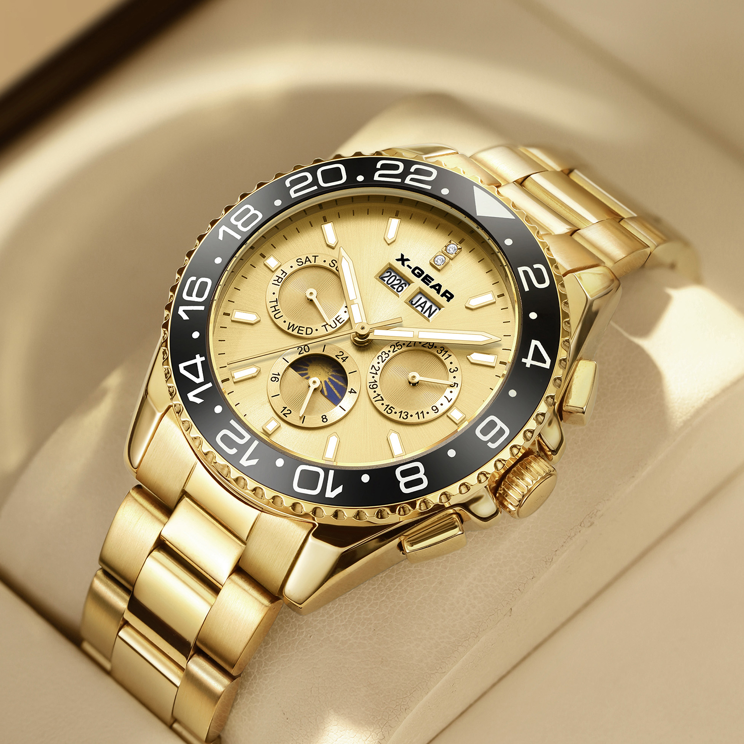 X-GEAR Men's Luxury Stainless  - Luxury X I Watch avaliação e preço