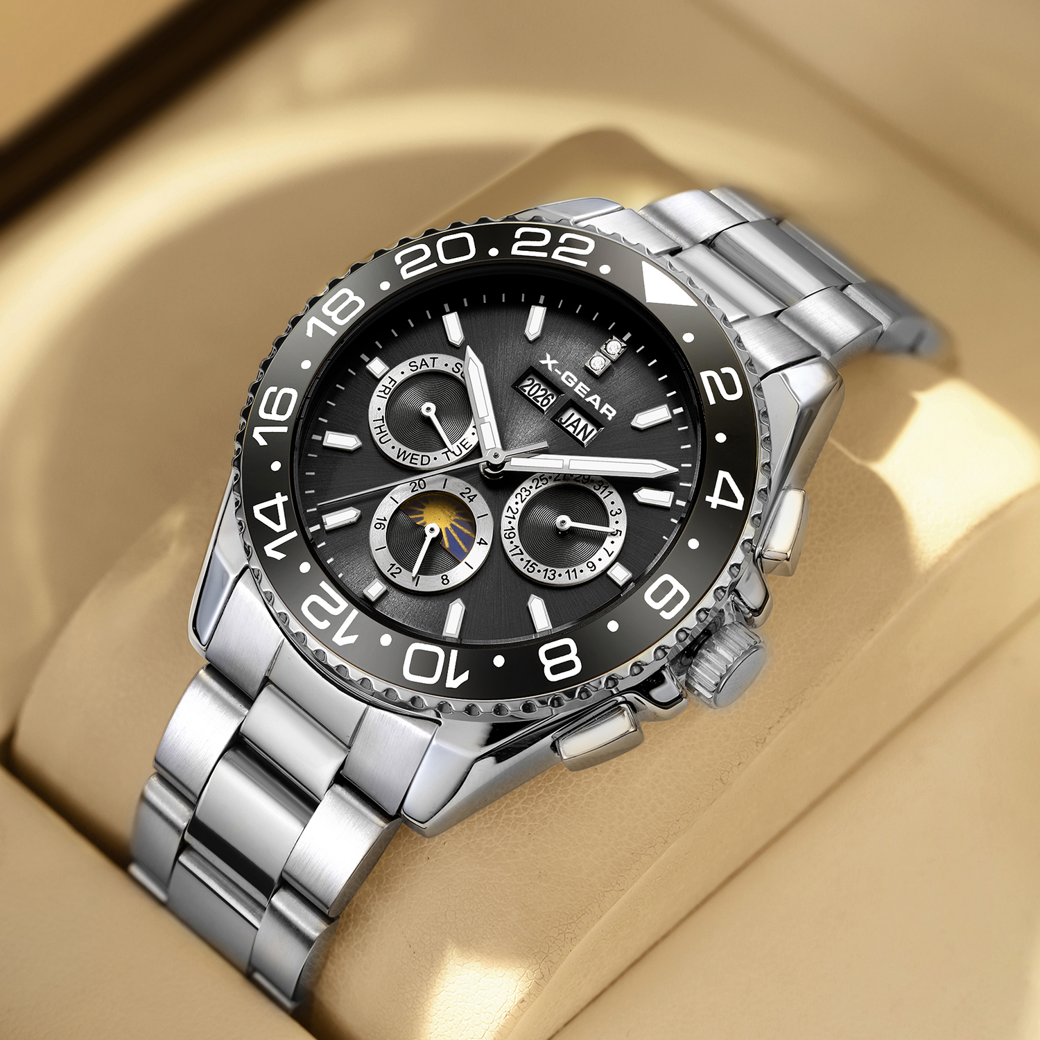X-GEAR Men's Luxury Stainless  - Luxury X I Watch avaliação e preço