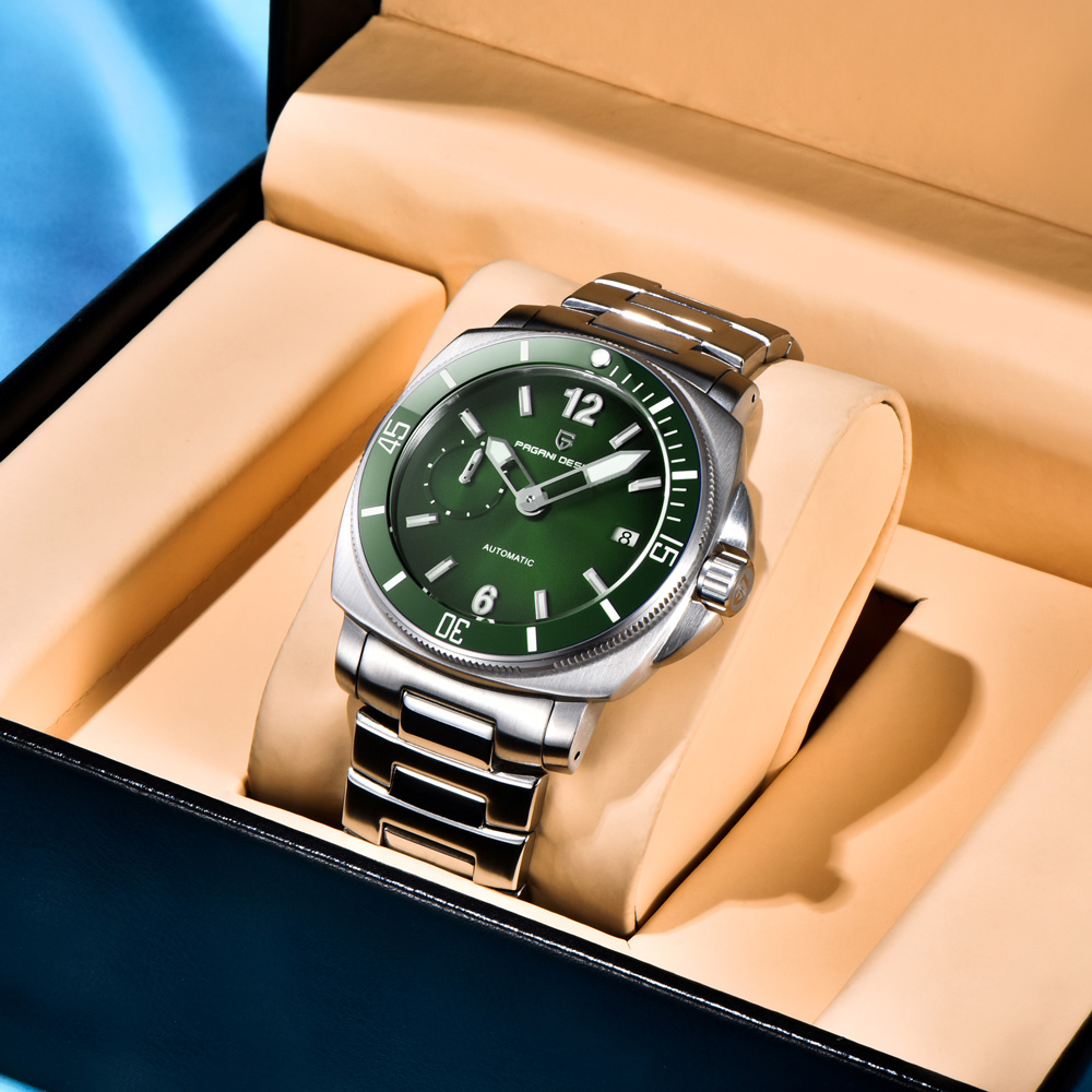 PAGANI DESIGN Men's Watch Luxu - Luxury Watch With Green Dial avaliação e preço