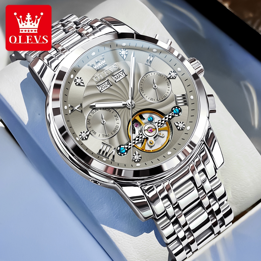 OLEVS 7088 Men Watch Luxury Br - Luxury Watch Hd avaliação e preço