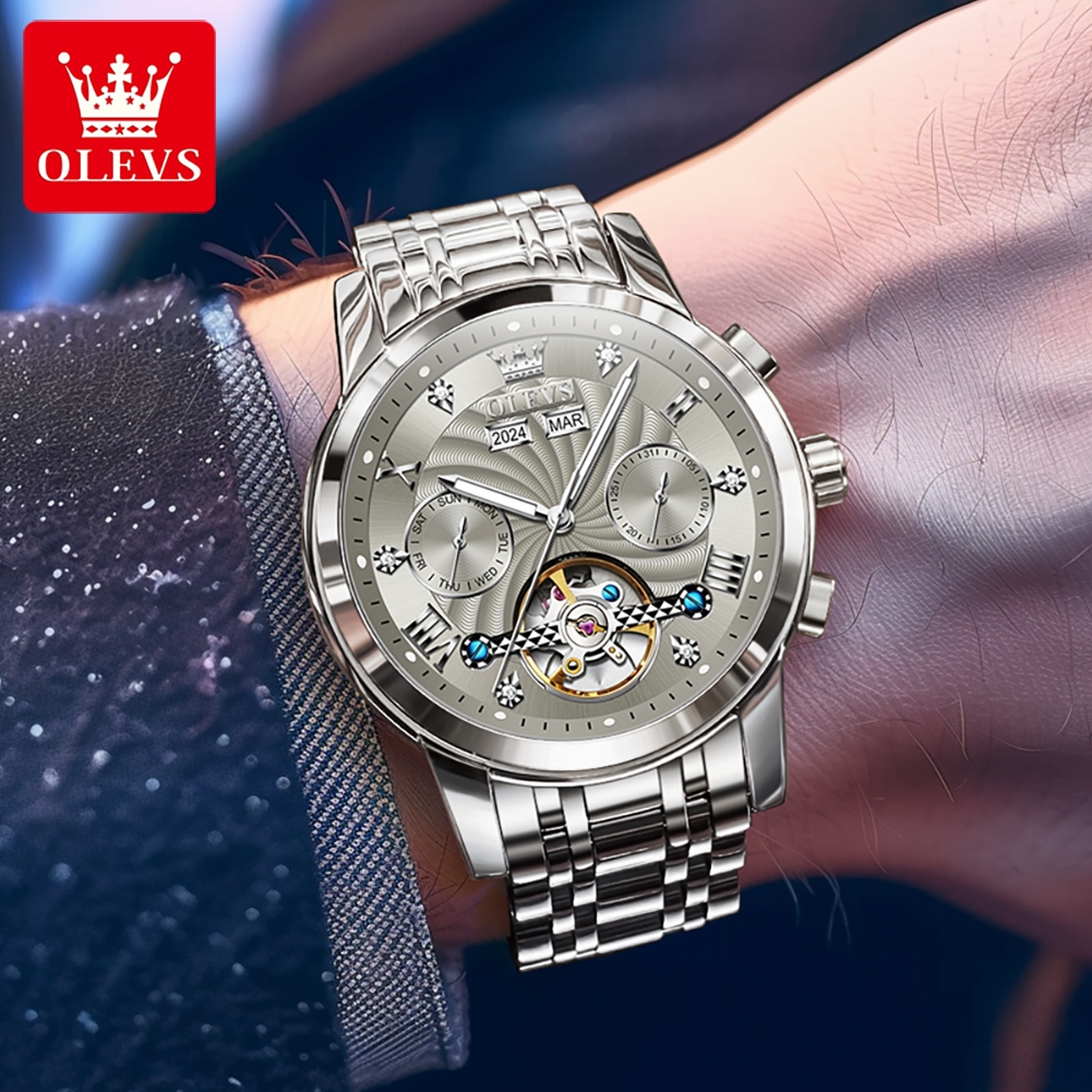 OLEVS 7088 Men Watch Luxury Br - Luxury Watch Hd avaliação e preço