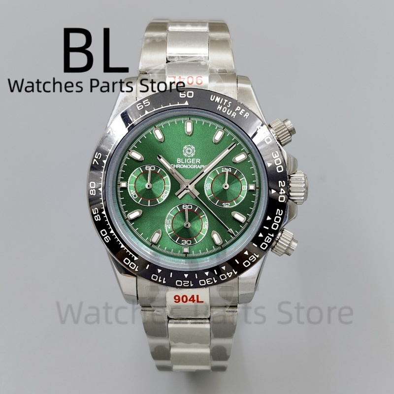 BLIGER 39mm Luxury Green Dial  - Luxury Watch With Green Dial avaliação e preço