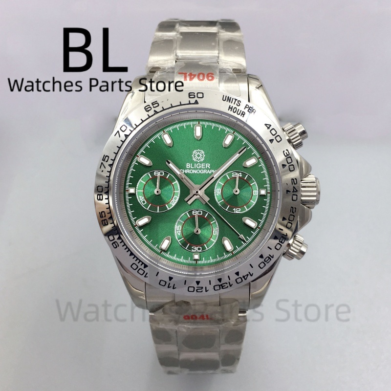 BLIGER 39mm Luxury Green Dial  - Luxury Watch With Green Dial avaliação e preço