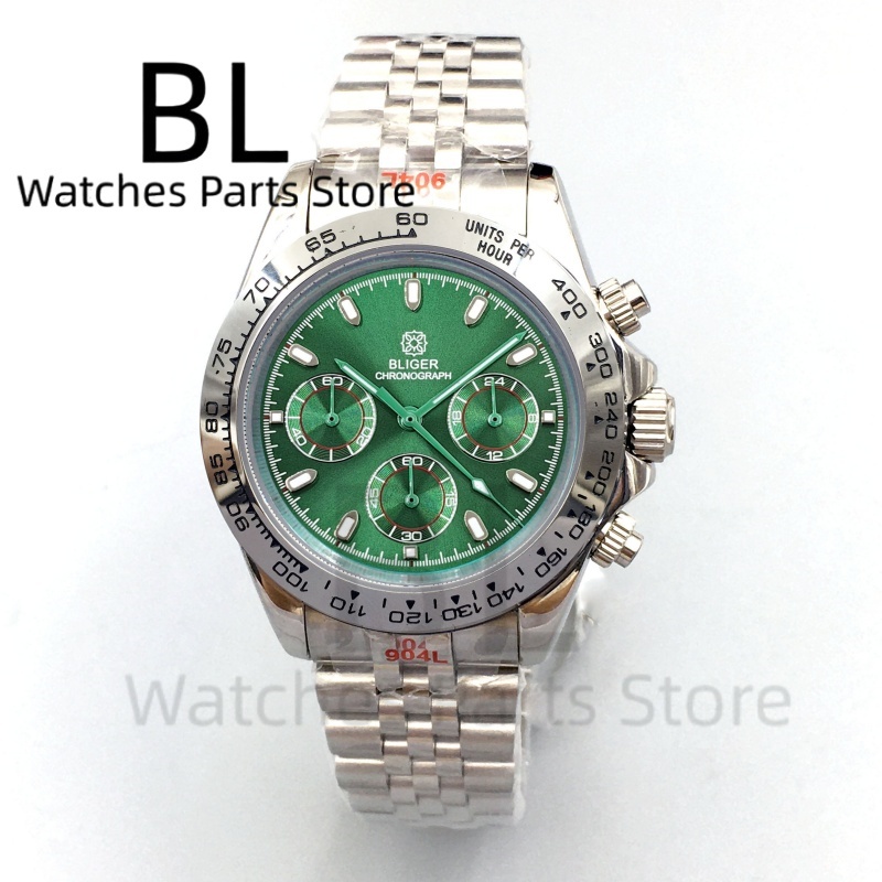 BLIGER 39mm Luxury Green Dial  - Luxury Watch With Green Dial avaliação e preço