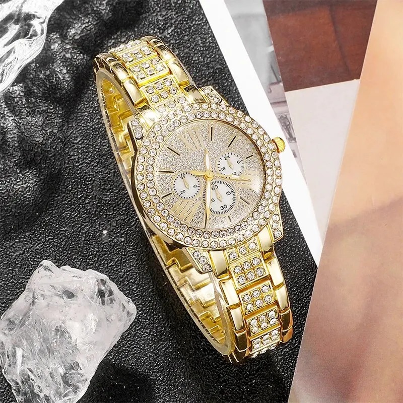 Women's Quartz Watch Gold Luxu - Luxury Watch avaliação e preço