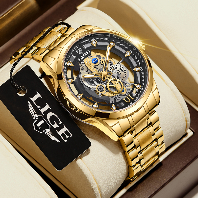 2026 LIGE Men Watch Skeleton A - Luxury Watch Manufacturers avaliação e preço