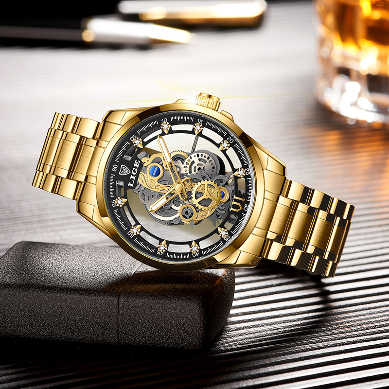 2026 LIGE Men Watch Skeleton A - Luxury Watch Manufacturers avaliação e preço