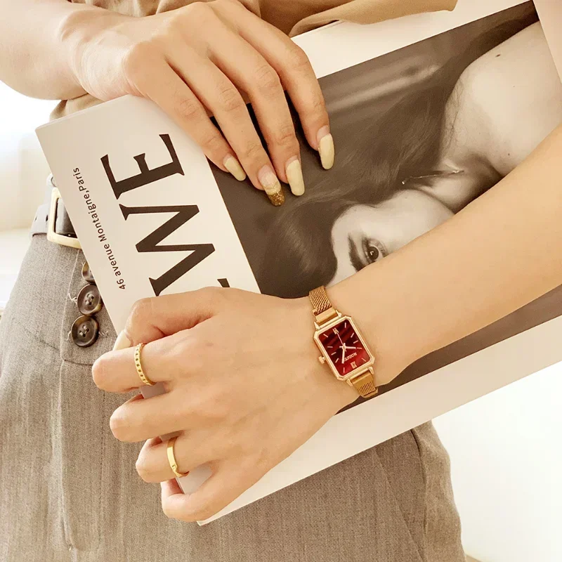 Women Watches Fashion Square L - Luxury Watch With Green Dial avaliação e preço