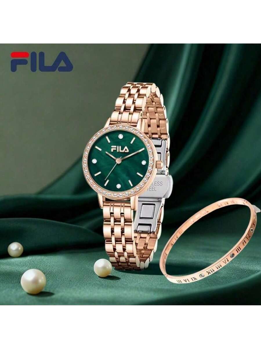 Elegant Womens Quartz Watch Wi - Luxury Watch With Green Dial avaliação e preço