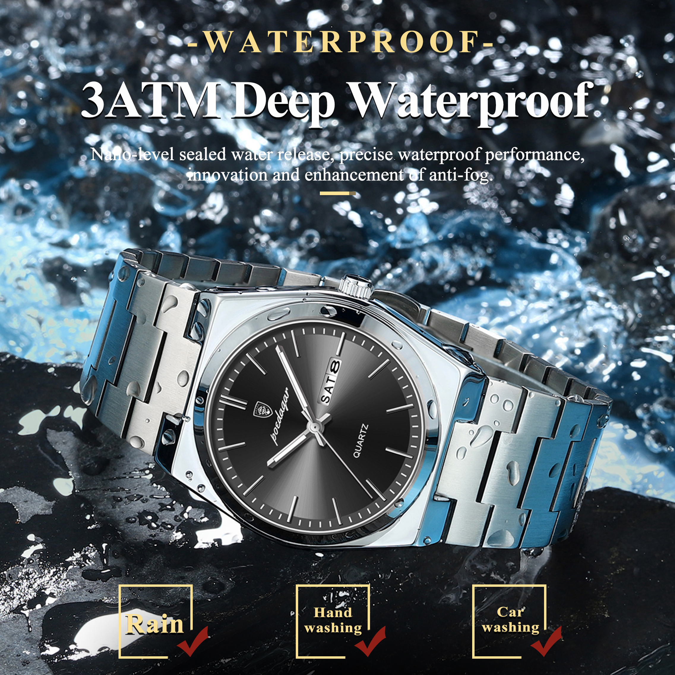 POEDAGAR Luxury Men's Quartz W - Luxury Watch Unique avaliação e preço