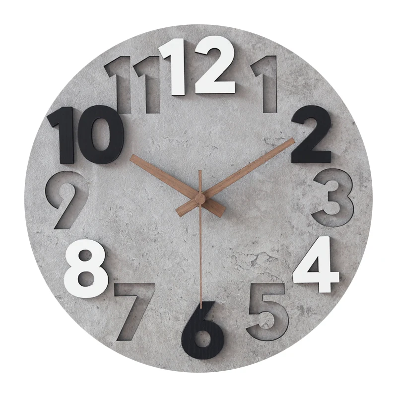Modern 3d Wall Clock Wood Cloc - Luxury Watch Europe avaliação e preço