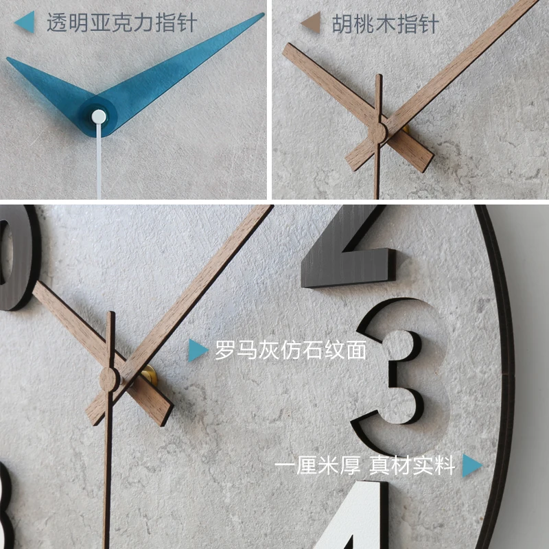 Modern 3d Wall Clock Wood Cloc - Luxury Watch Europe avaliação e preço