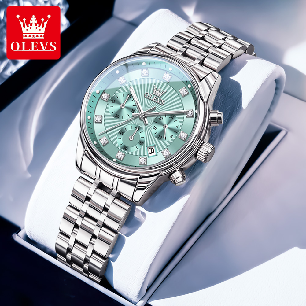 OLEVS Womens Watches Fashion L - Luxury Watch With Green Dial avaliação e preço