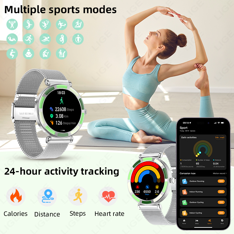 LIGE Luxury Women Smart Watche - Luxury Watch Hd avaliação e preço