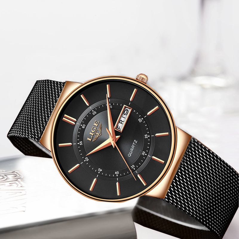 LIGE Women Watches Luxury Bran - Lux Watch avaliação e preço