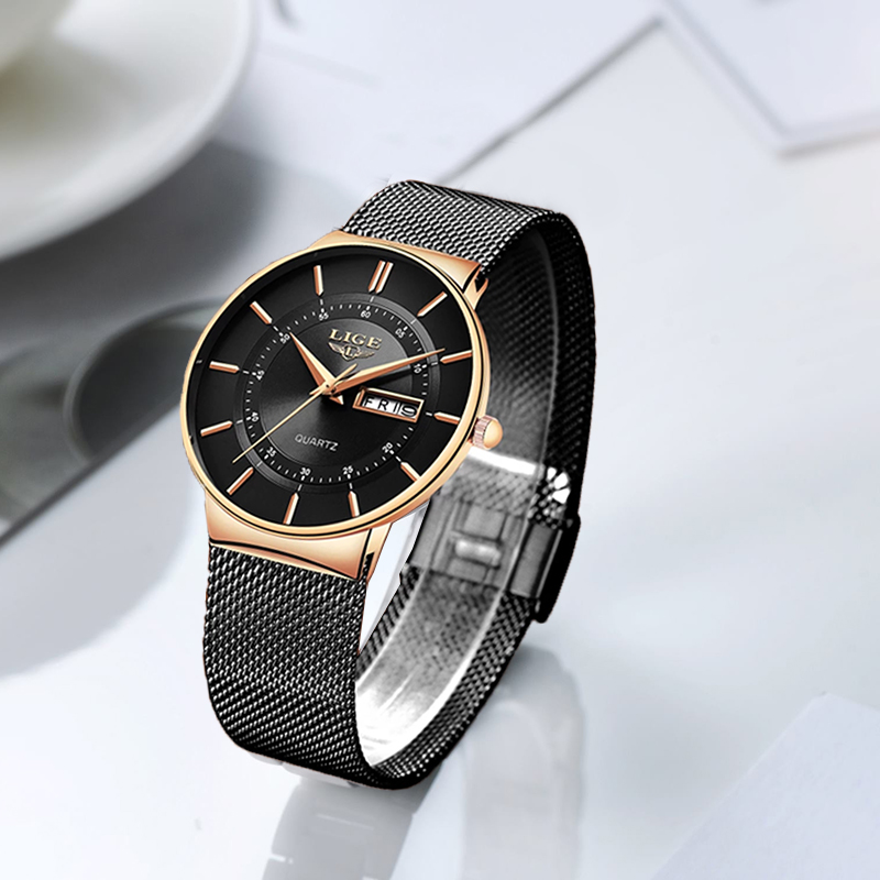 LIGE Women Watches Luxury Bran - Lux Watch avaliação e preço