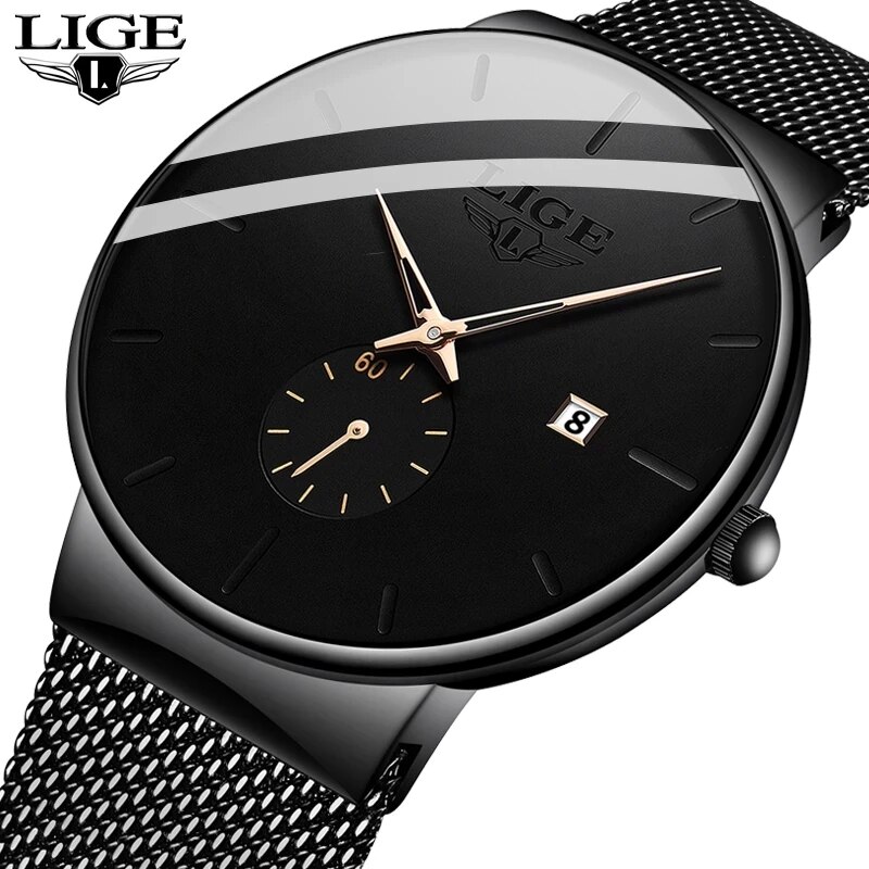 LIGE Fashion Mens Watches Top  - Luxury Watch Manufacturers avaliação e preço