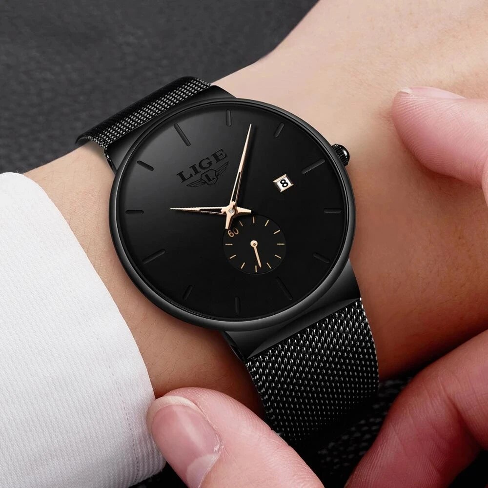LIGE Fashion Mens Watches Top  - Luxury Watch Manufacturers avaliação e preço