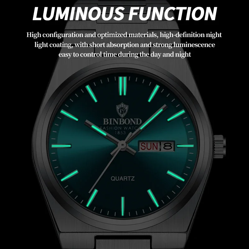 BINBOND Fashion New Men Busine - Luxury Watch Unique avaliação e preço