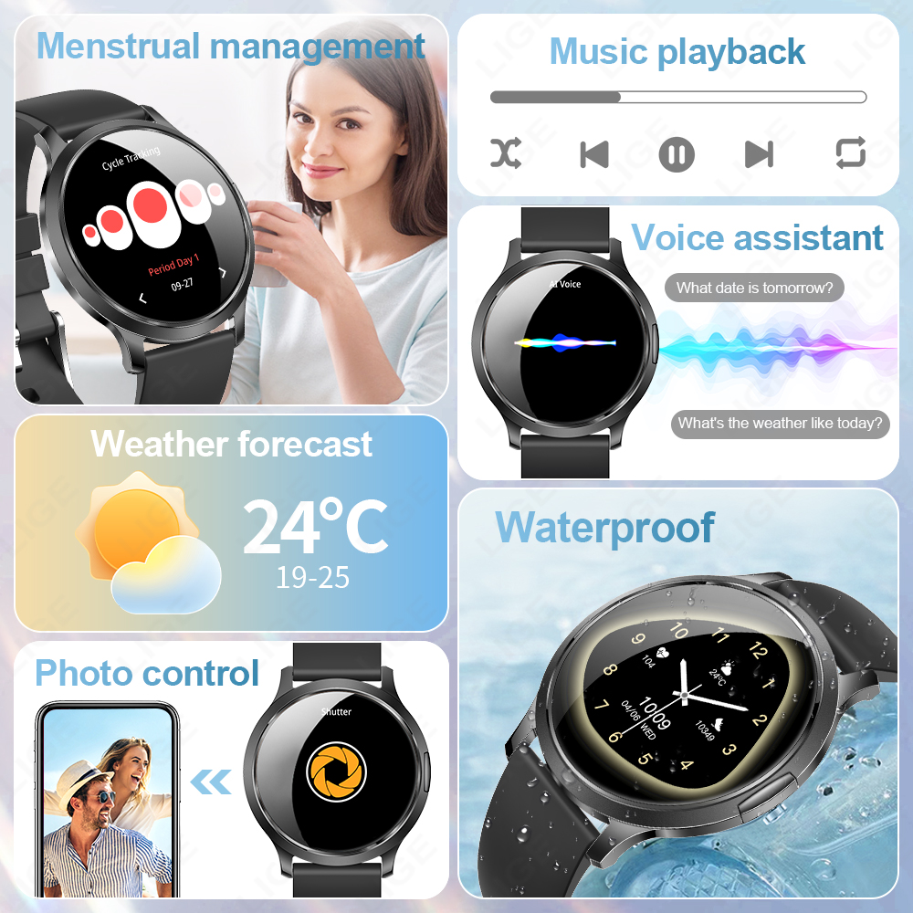 New LIGE Ultra-thin AMOLED HD  - Luxury Watch Hd avaliação e preço