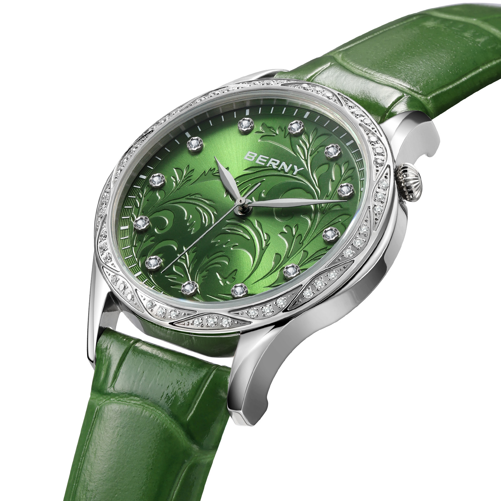 BERNY Women‘s Quartz Watch Gre - Luxury Watch With Green Dial avaliação e preço