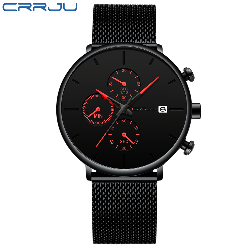 CRRJU Mens Watches Luxury Spor - Luxury Watch Unique avaliação e preço