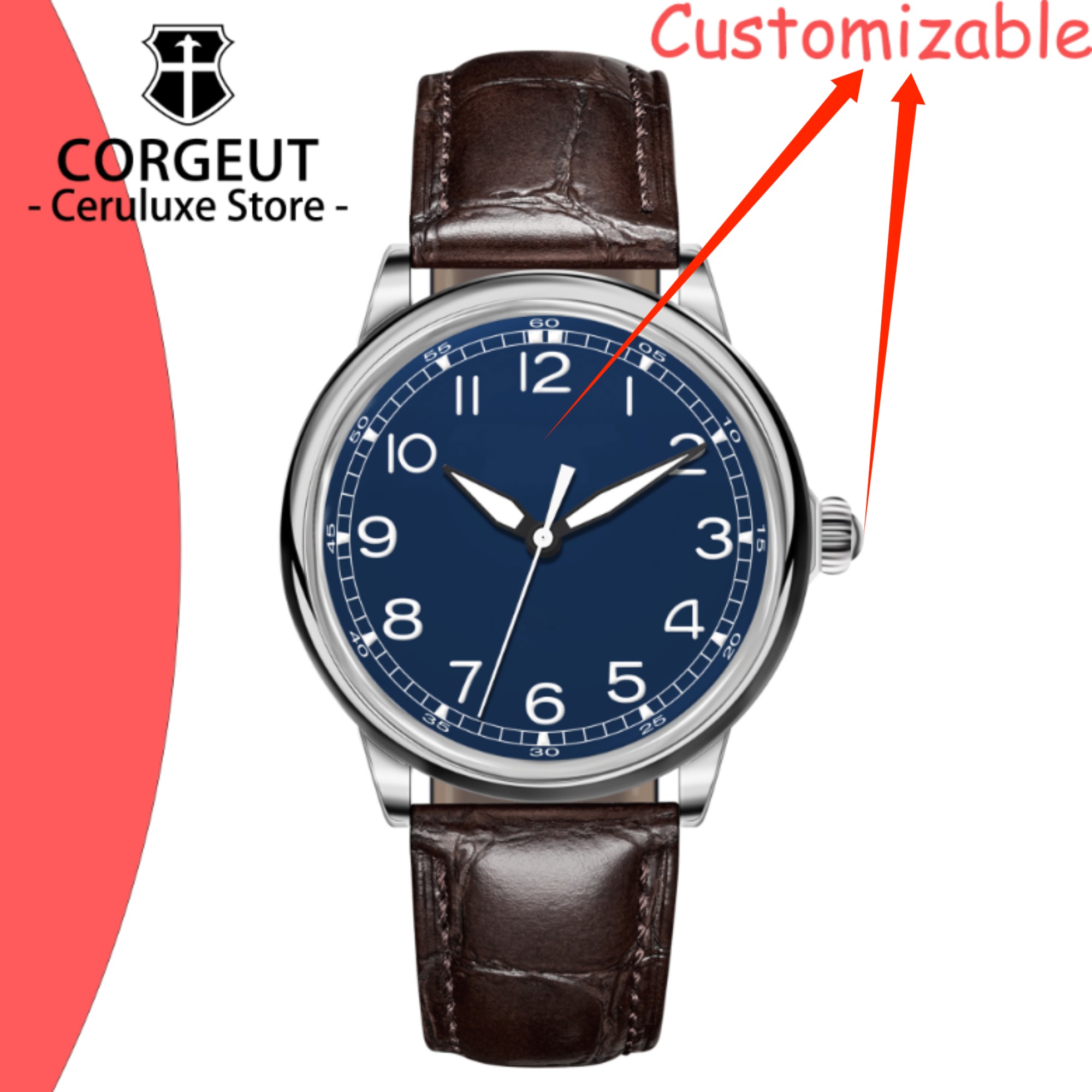 CUSTOM Logo 41mm MIYOTA8215 Au - Luxury Watch Uk avaliação e preço