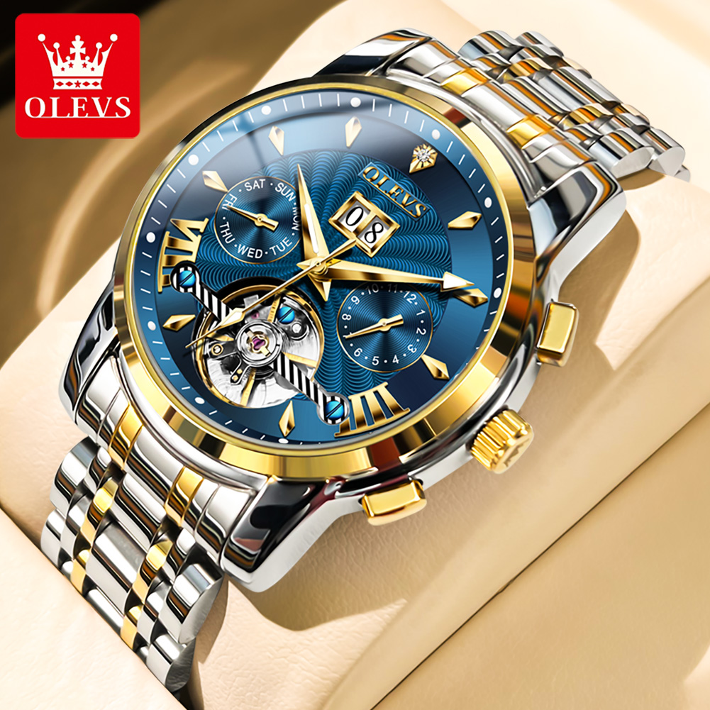 OLEVS Men Watches Luxury Fashi - Luxury Watch Straps avaliação e preço