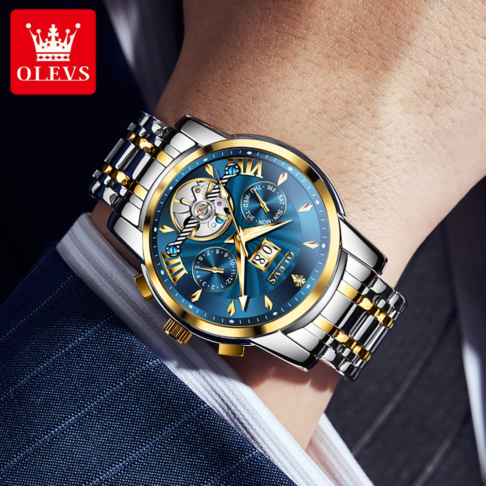 OLEVS Men Watches Luxury Fashi - Luxury Watch Straps avaliação e preço