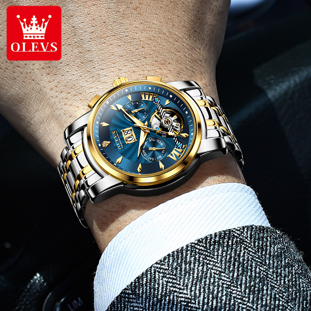 OLEVS Men Watches Luxury Fashi - Luxury Watch Straps avaliação e preço
