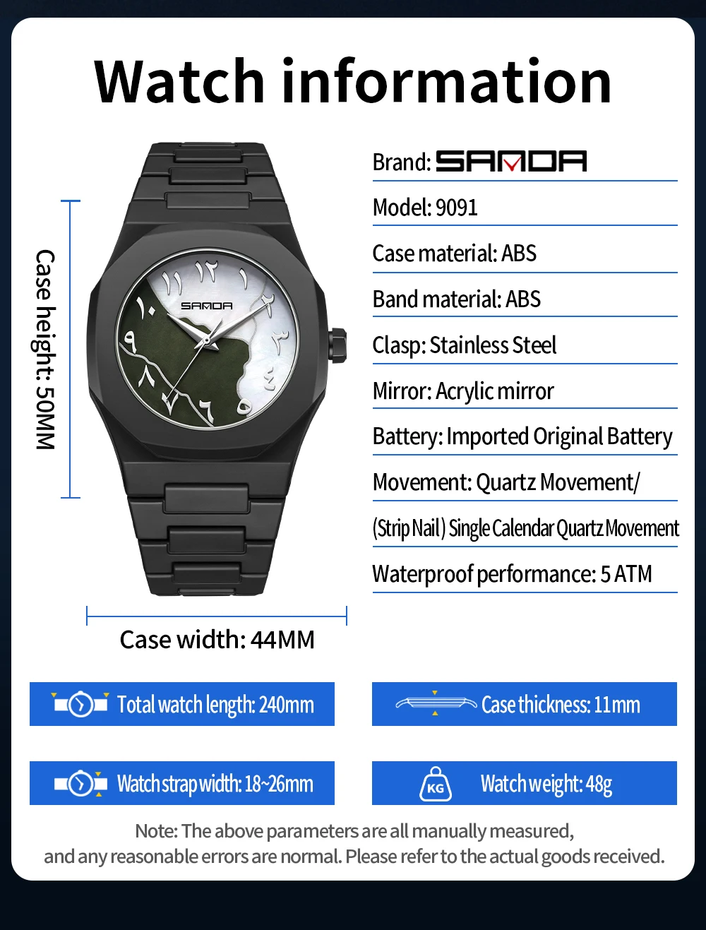 2025 SANDA Fashion Men's and W - Luxury Watch Unique avaliação e preço