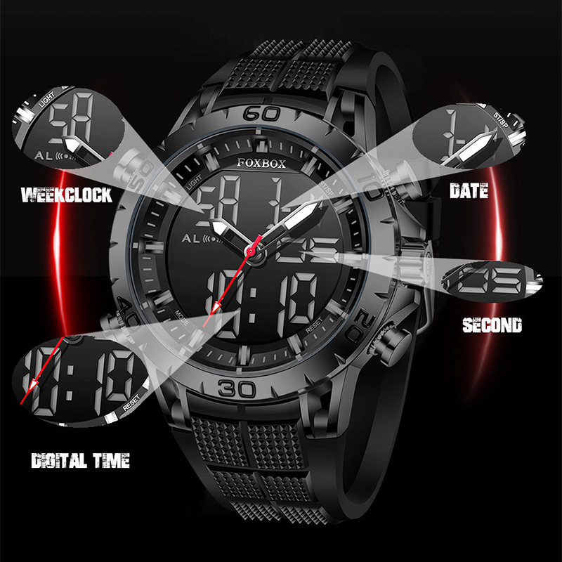 FOXBOX Mens Watches Sports Top - Luxury Watch Manufacturers avaliação e preço